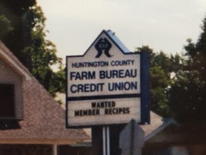 Huntington County Farm Bureau Credit Union Sign